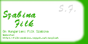szabina filk business card